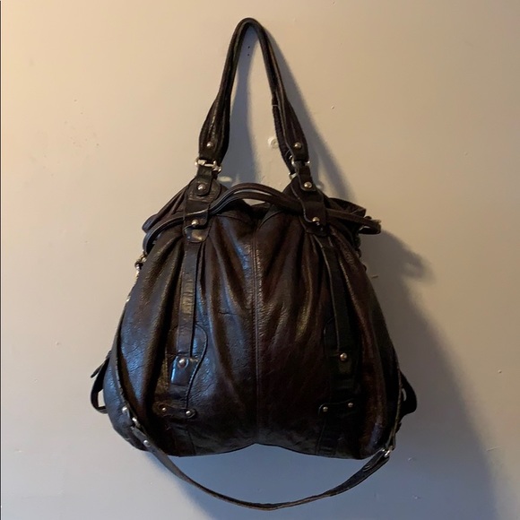 Sabina Handbags - Brown leather Sabina hobo bucket bag gold hardware